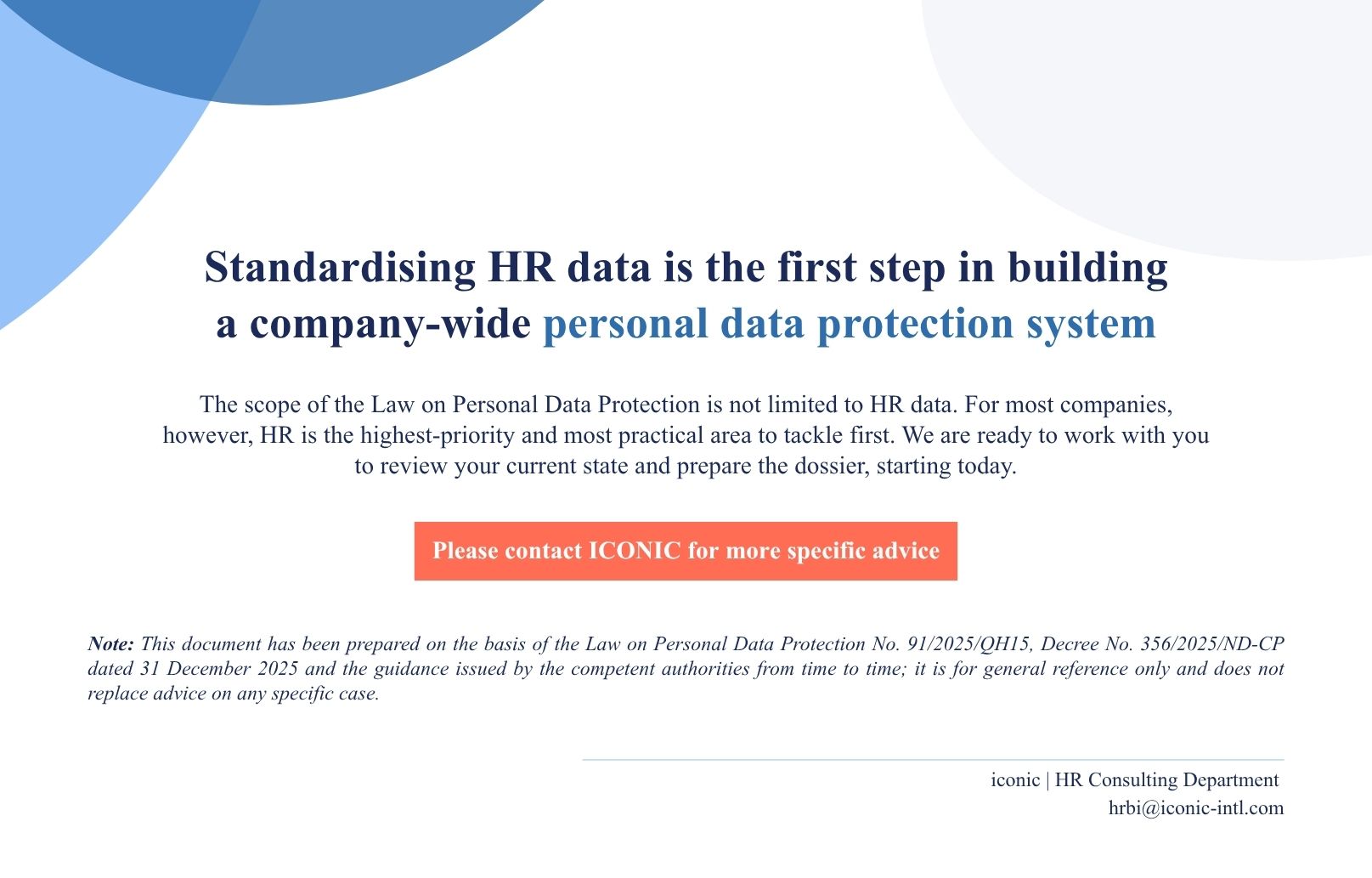 Personal Data Protection Guideline for the Human Resources Department