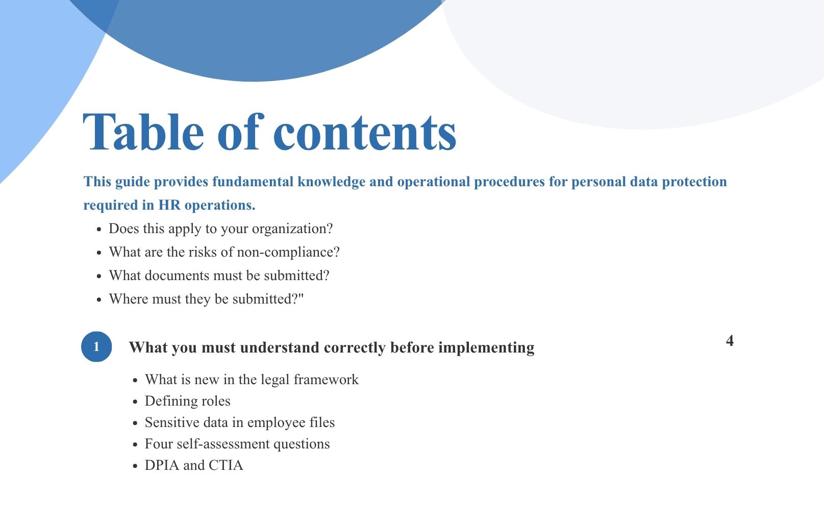 Personal Data Protection Guideline for the Human Resources Department
